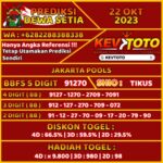 Prediksi Togel Toto 4D Jakarta Pools Minggu 22 Oktober 2023