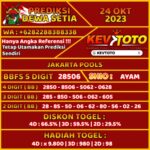 Prediksi Togel Toto 4D Jakarta Pools Selasa 24 Oktober 2023