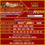 Prediksi Togel Toto 4D Jakarta Pools Selasa 3 Oktober 2023
